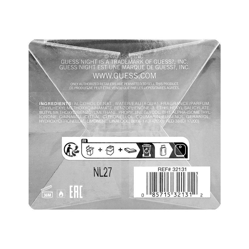 Guess Night Perfume, Eau de Toilette, 100ml | United States | Fragrance For Men