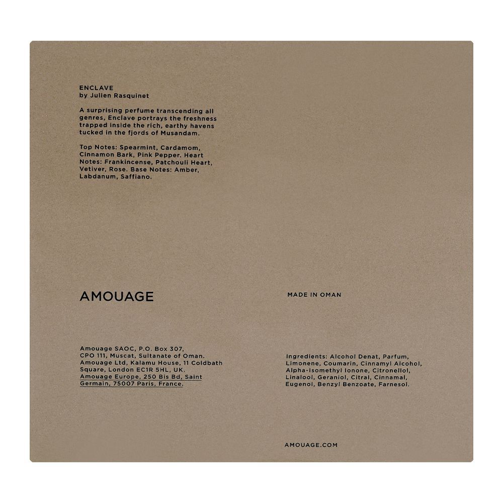 Amouage Enclave, Eau De Parfum, 100ml | Oman | Fragrance For Men & Women