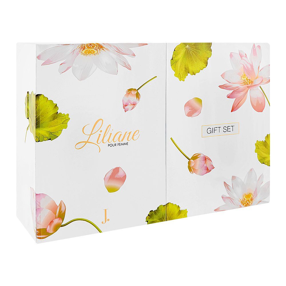 Junaid Jamshed Liliane Pour Femme Set, Eau De Parfum Body Lotion+Shower Gel, 100ml | Nationwide | Fragrance For Women