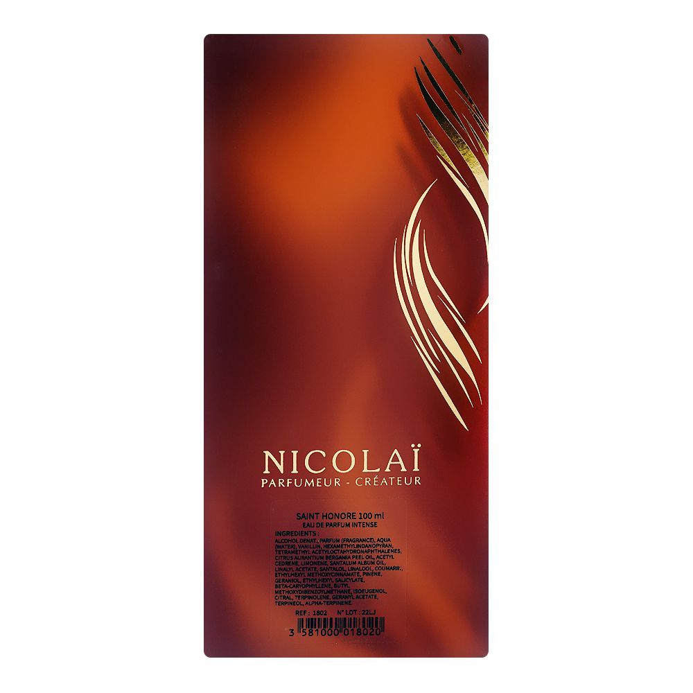 Nicolai Saint Honore Intense Eau De Parfum, 100ml | France | Fragrance For Men & Women