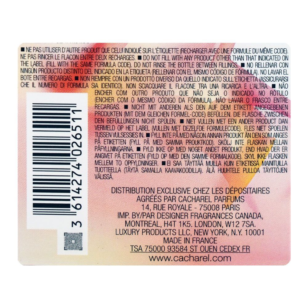 Cacharel Ella Ella, Eau De Parfum, 100ml | France | Fragrance For Women
