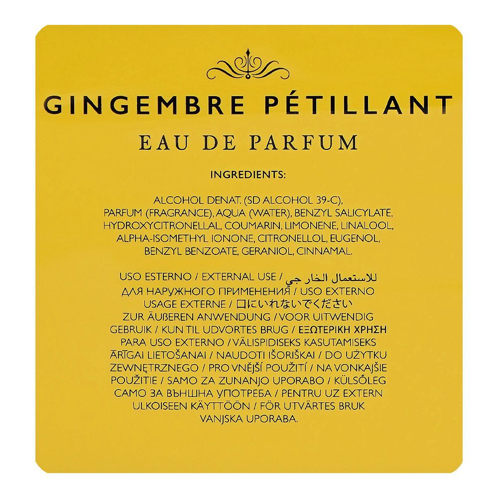 Versace Atelier Gingembre Petillant, Eau De Parfum, 100ml | Italy | Fragrance For Men & Women