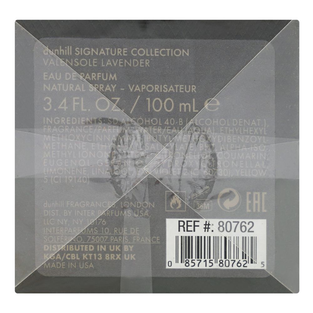 Dunhill Signature Collection Valensole Lavender, Eau De Parfum, 100ml | United Kingdom | Fragrance For Men & Women