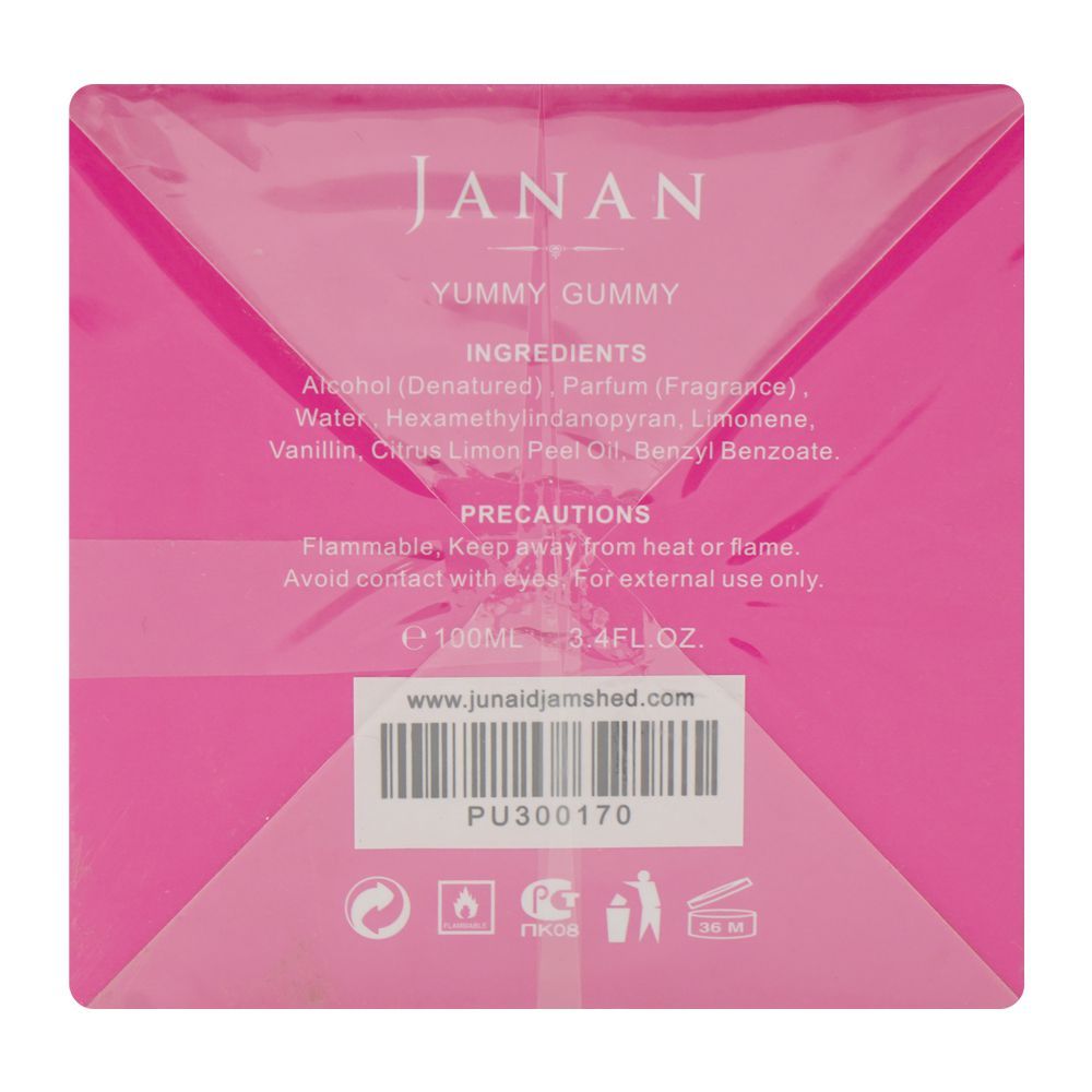 Junaid Jamshed J. Janan Yummy Gummy, Eau De Parfum, 100ml | Nationwide | Fragrance For Men & Women