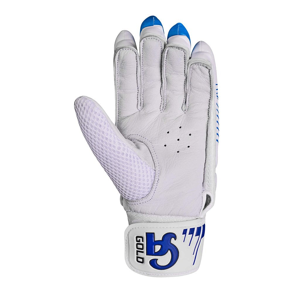 CA Cricket Batting Gloves - Gold Dragon For Adults - Right Handed White/Silver | CA Cricket Batting Gloves | Cricket