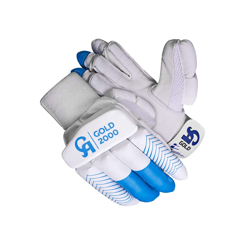 CA Cricket Batting Gloves - Gold Dragon For Adults - Right Handed White/Silver | CA Cricket Batting Gloves | Cricket