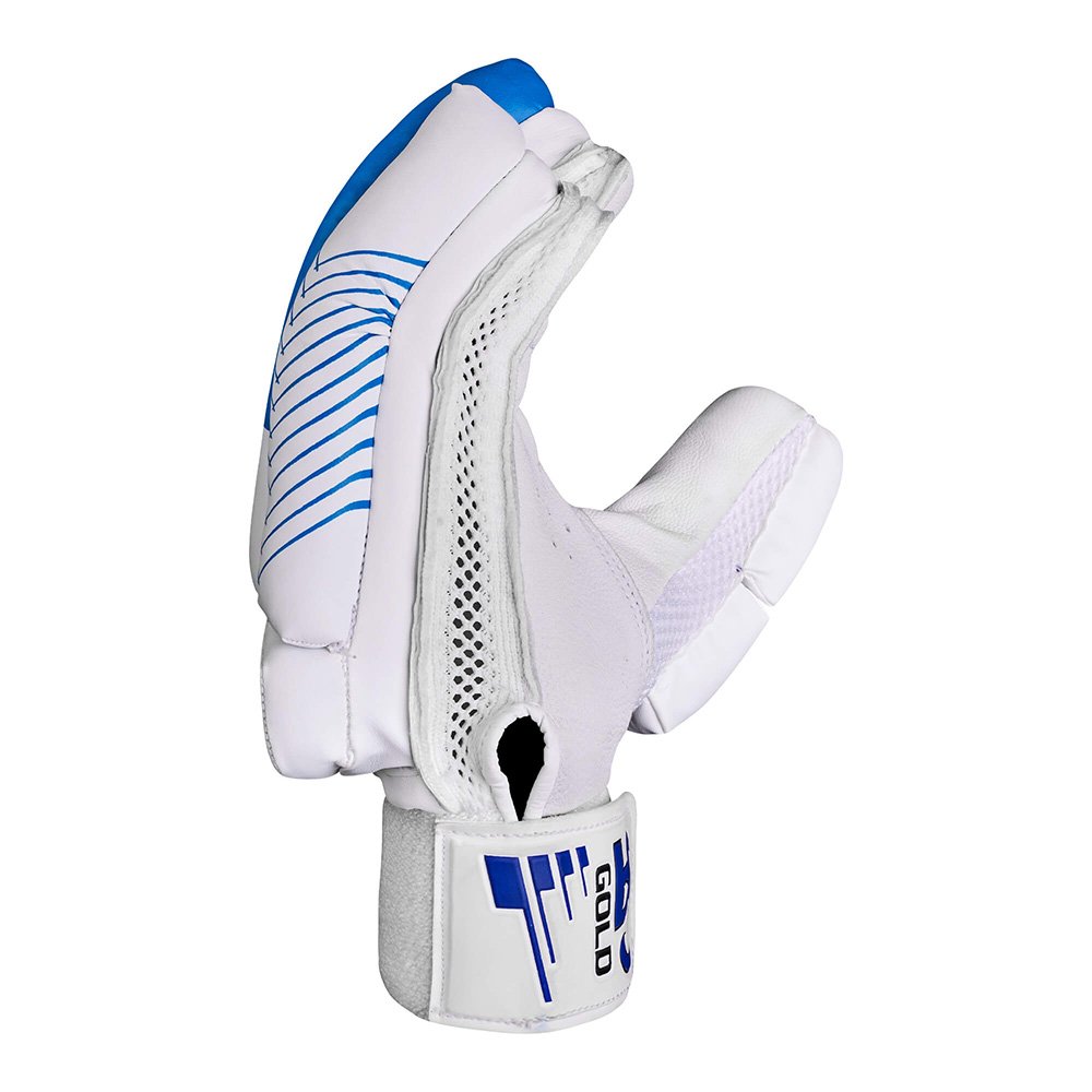 CA Cricket Batting Gloves - Gold Dragon For Adults - Right Handed White/Silver | CA Cricket Batting Gloves | Cricket