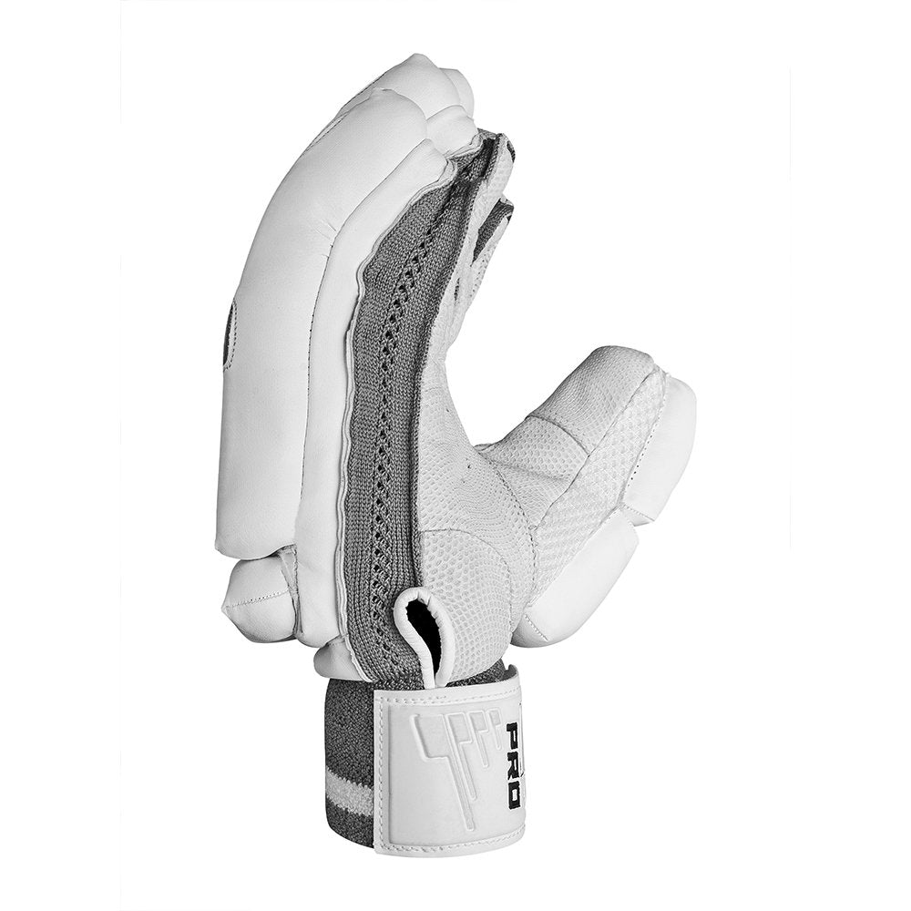 CA Cricket Batting Gloves - Pro Dragon For Adults - Left Handed White/Silver | CA Cricket Batting Gloves | Cricket