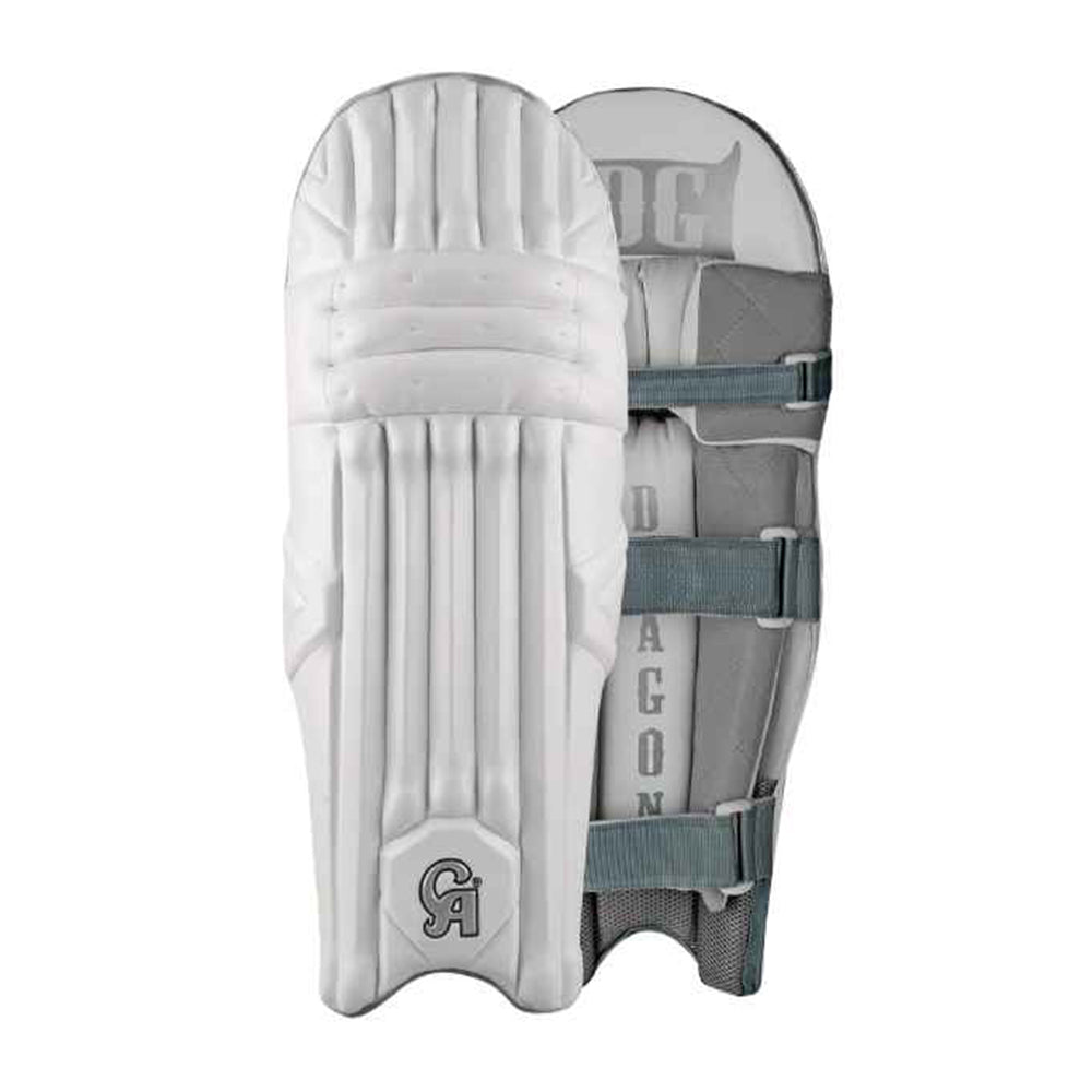 CA Cricket Batting Pad - Gold Dragon Right Handed White/Grey | CA Cricket Batting Pad | Cricket
