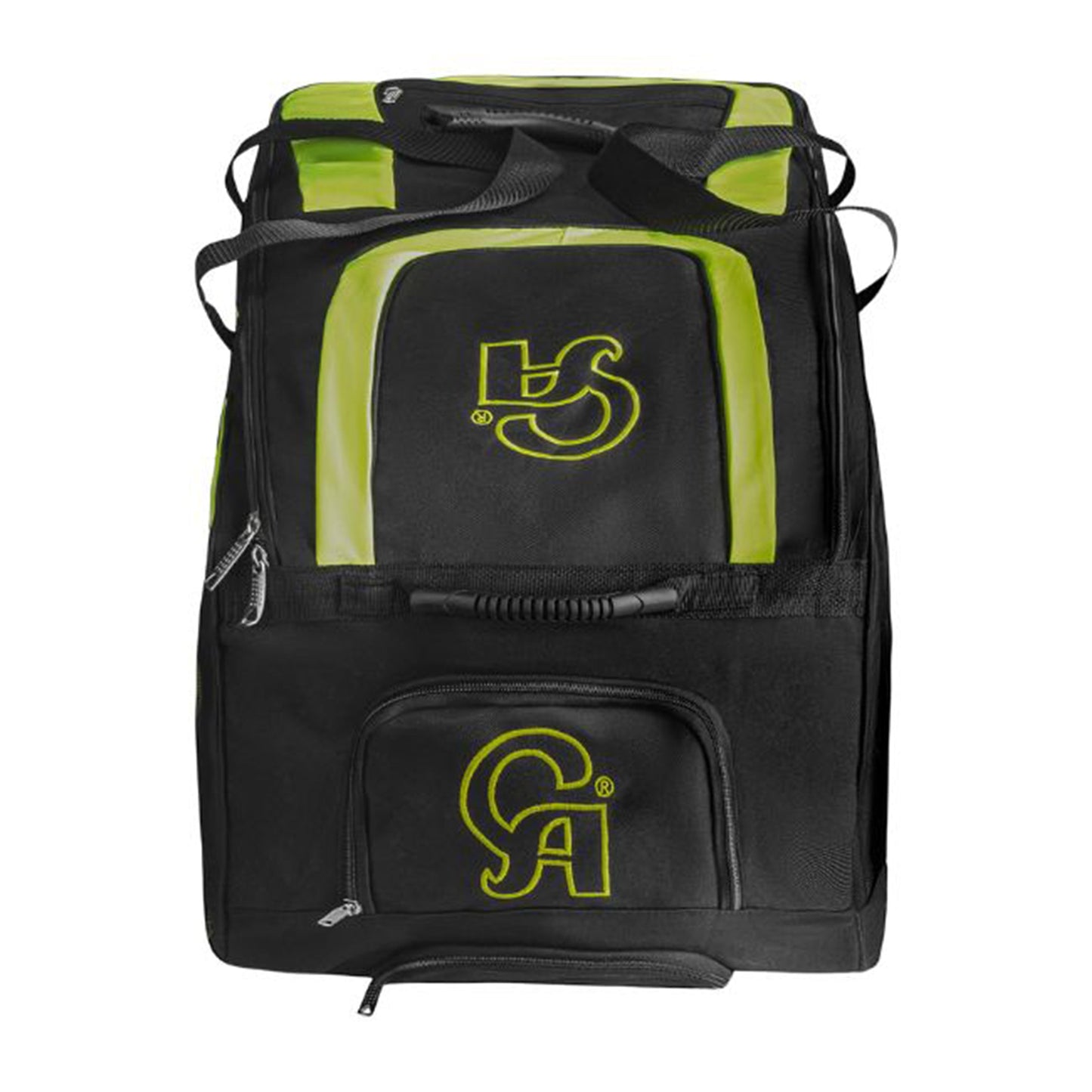CA Cricket Kit Bag - Gold 15000 with Wheels Black/Lime | CA Cricket Kit Bag | Cricket
