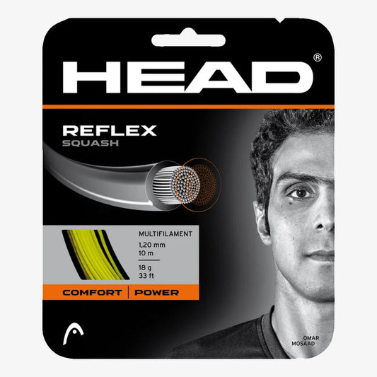 HEAD Squash String - Reflex 18Gauge 10M Black | Head Squash String | Squash String