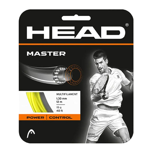 HEAD Tennis String - Master 15Gauge 12M Yellow | Head Tennis String | Tennis String