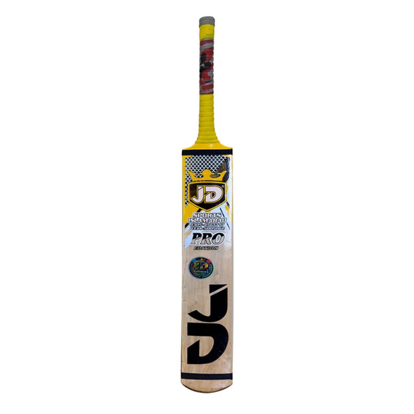 JD Cricket Tapeball Bat - Pro Edition Srilankan Coconut Wood Yellow | JD Cricket Tapeball Bat | Cricket