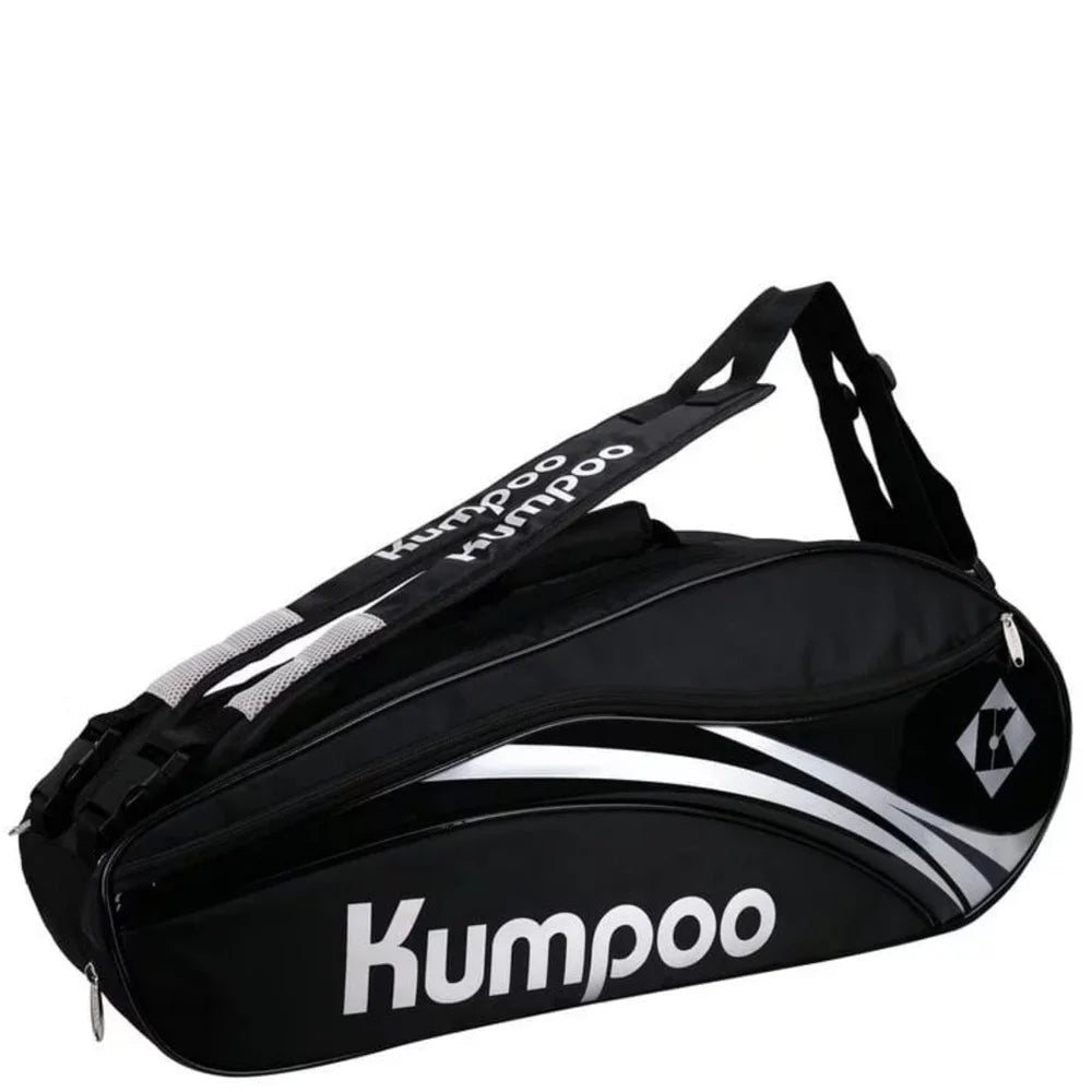 Kumpoo Badminton Racket Bag KGS-26S With Shoes Compartment - Black | Kumpoo Badminton Racket Bag | Badminton Racket Bag
