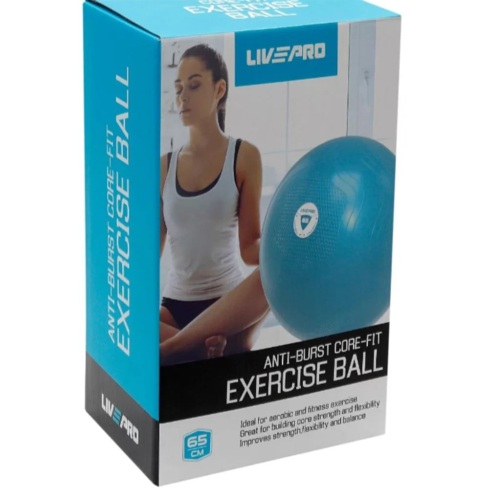 Livepro Gym Ball 65cm Anti Burst - Blue LP8201 | Livepro Gym Ball | Gym Ball