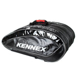 PROKENNEX Tennis Kit Bag - Shadow Bag - 03 Chamber For 9 Rackets Black/Grey | Prokennex Tennis Kit Bag | Tennis Kit Bag