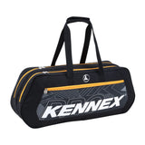 PROKENNEX Tennis Kit Bag - Rectangular Bag 03 Chamber For 6 Rackets - Black/Gray | Prokennex Tennis Kit Bag | Tennis Kit Bag