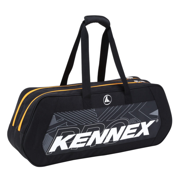 PROKENNEX Tennis Kit Bag - Rectangular Bag 03 Chamber For 6 Rackets - Black/Gray | Prokennex Tennis Kit Bag | Tennis Kit Bag