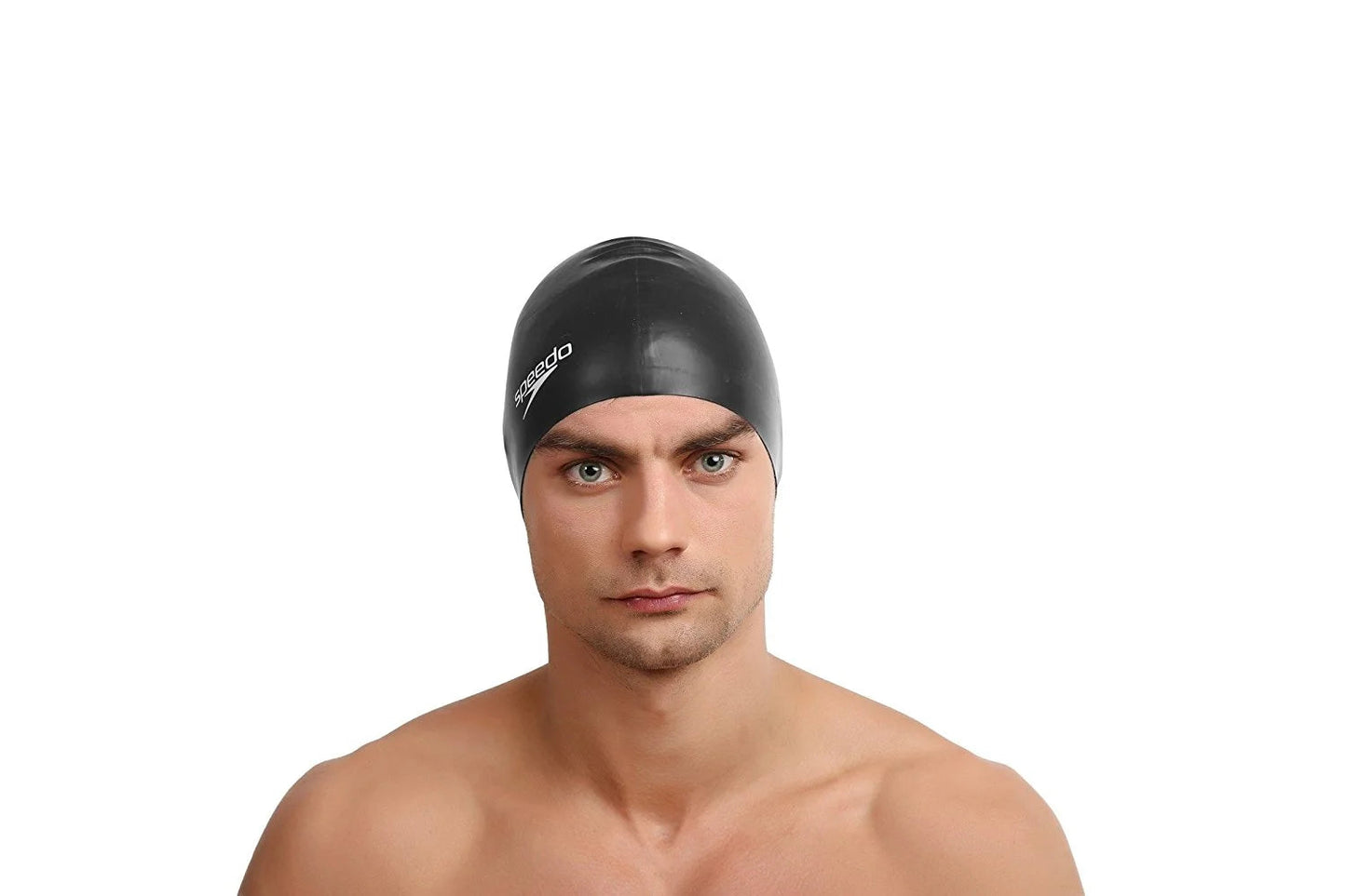 Speedo Swimming Cap Silicone Cap Plain Flat Swim Cap Adults - Black | Speedo Adult Cap | Swimming Cap