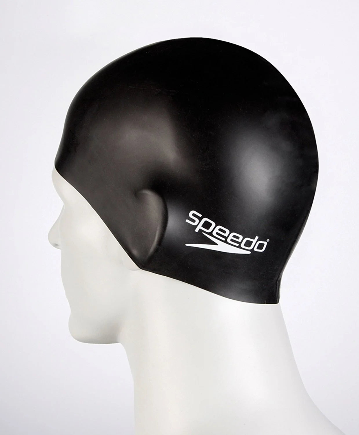 Speedo Swimming Cap Silicone Cap Plain Flat Swim Cap Adults - Black | Speedo Adult Cap | Swimming Cap