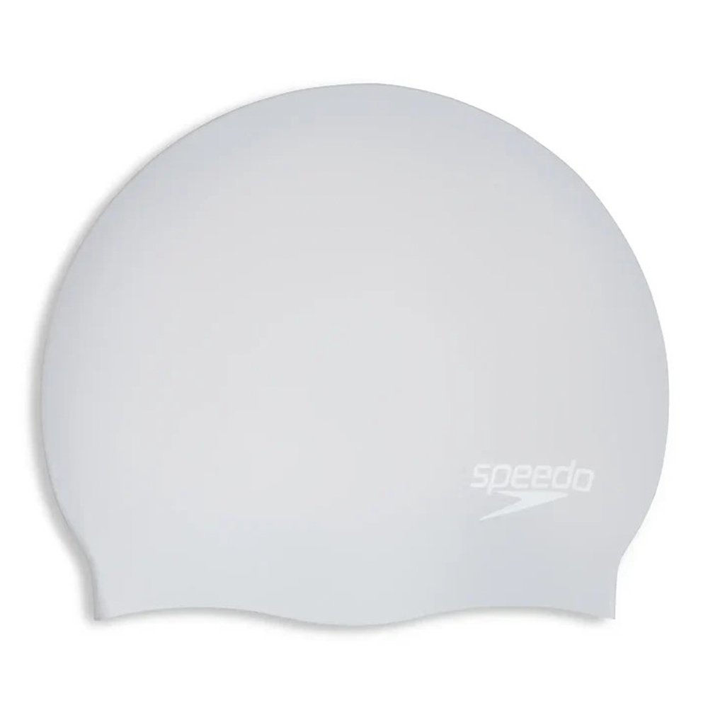Speedo Swimming Cap - Silicon Long Hair Cap For Adults - Silver Model 80616817273 | Speedo Adult Cap | Swimming Cap