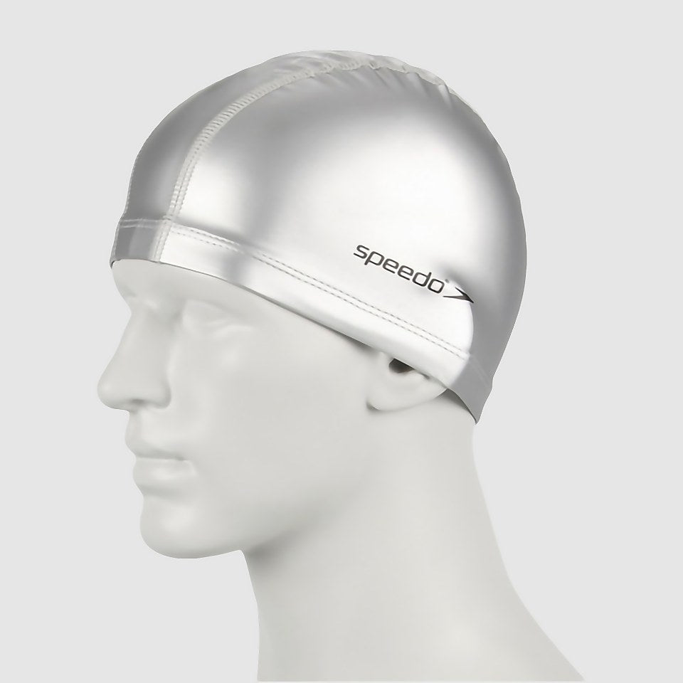 SPEEDO Swimming Cap - Pace Cap Polyester Adult- Silver 8720641731 | Speedo Adult Cap | Swimming Cap