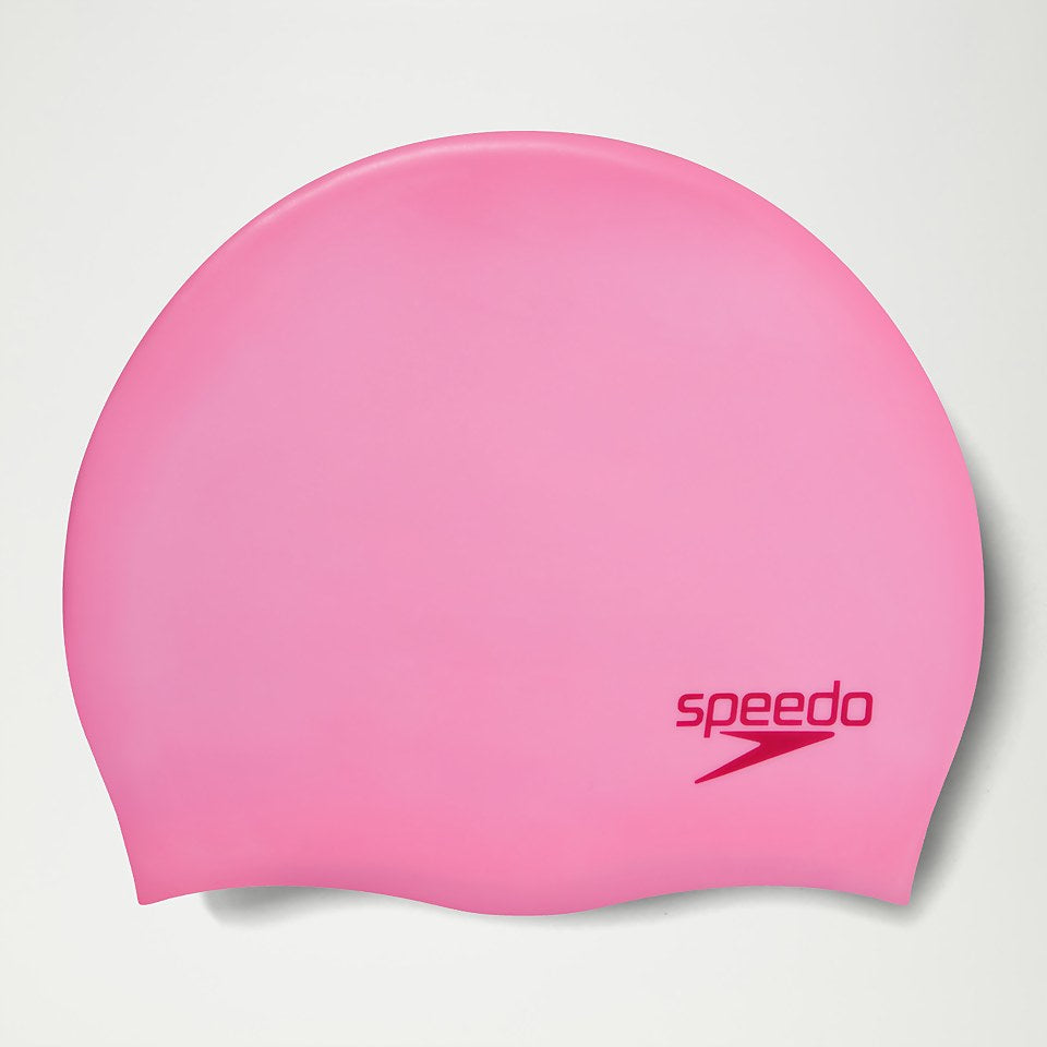 SPEEDO Swimming Cap - Plain Moulded Cap Junior Silicon - Pink 870984B495 | Speedo Junior Cap | Swimming Cap