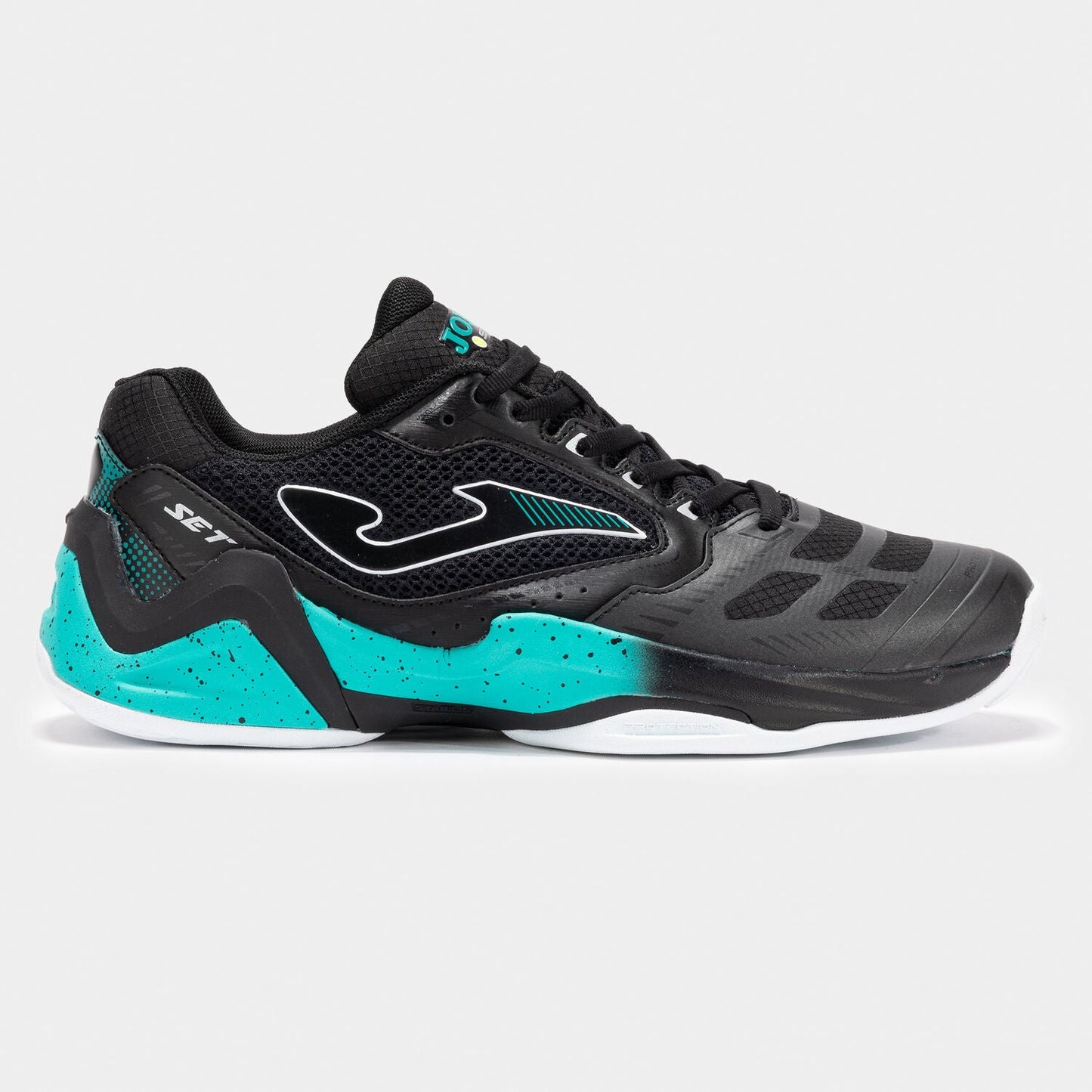 JOMA Mens Tennis Shoes - Set TSETS-2501AC Black/Cyan | Joma Men Shoes | Tennis Shoes