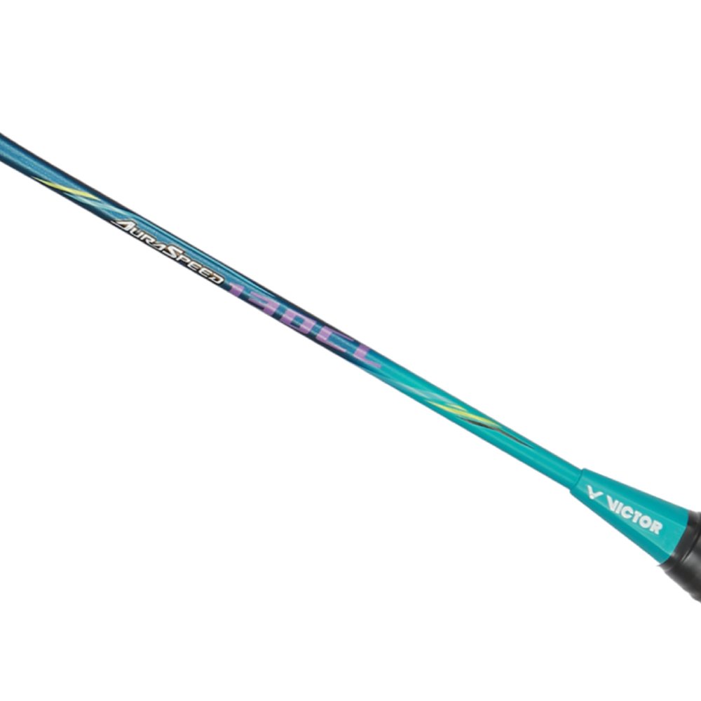 Victor Badminton Racket - Aura Speed 130CL 4U Strung Cyan/Blue | Victor Badminton Racket | Badminton