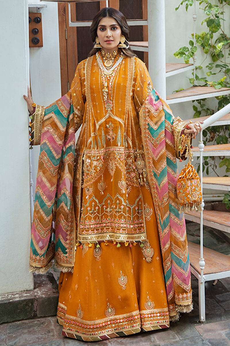 HENNA | MNR Zarlish Festive Unstitched Collection 2021 | Unstitched Embroidered Organza Suit