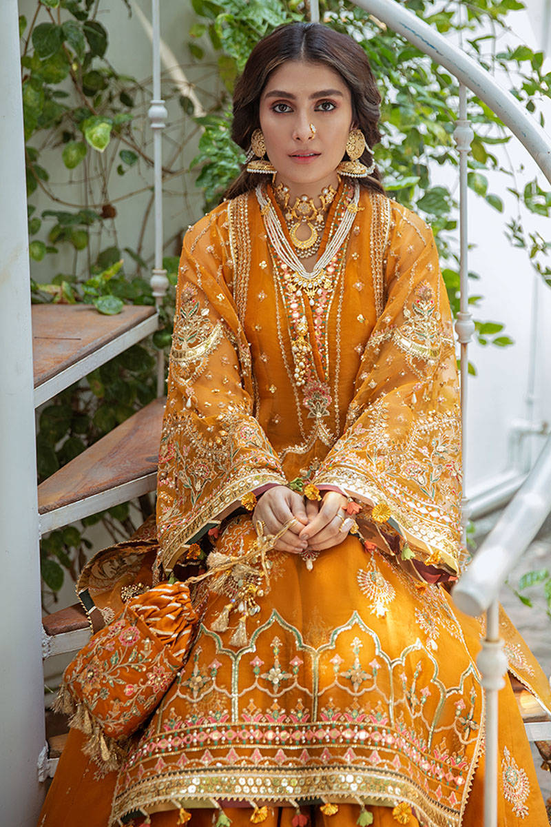 HENNA | MNR Zarlish Festive Unstitched Collection 2021 | Unstitched Embroidered Organza Suit