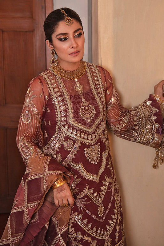 MEERAL | MNR Zarlish Festive Unstitched Collection 2021 | Unstitched Embroidered Organza Suit