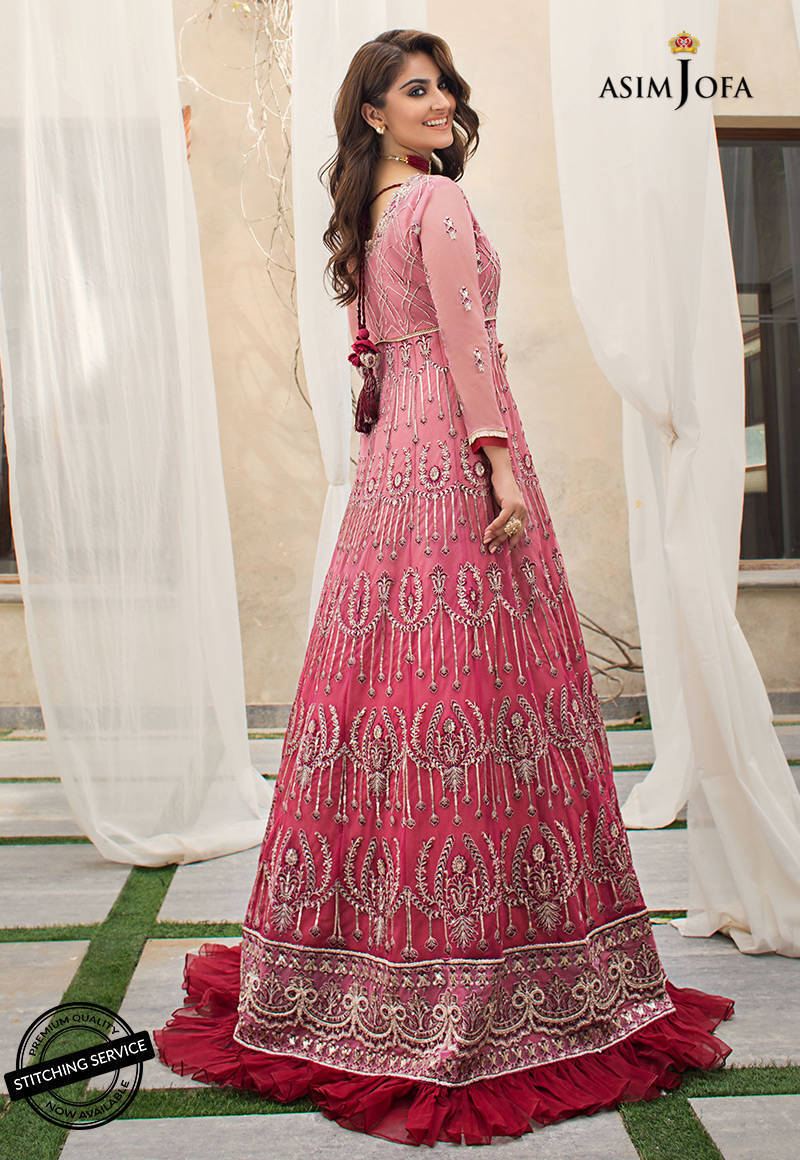 AJLE-12 | Asim Jofa Chiffon Collection 2021 Limited Edition | Unstitched Embroidered Chiffon Suits