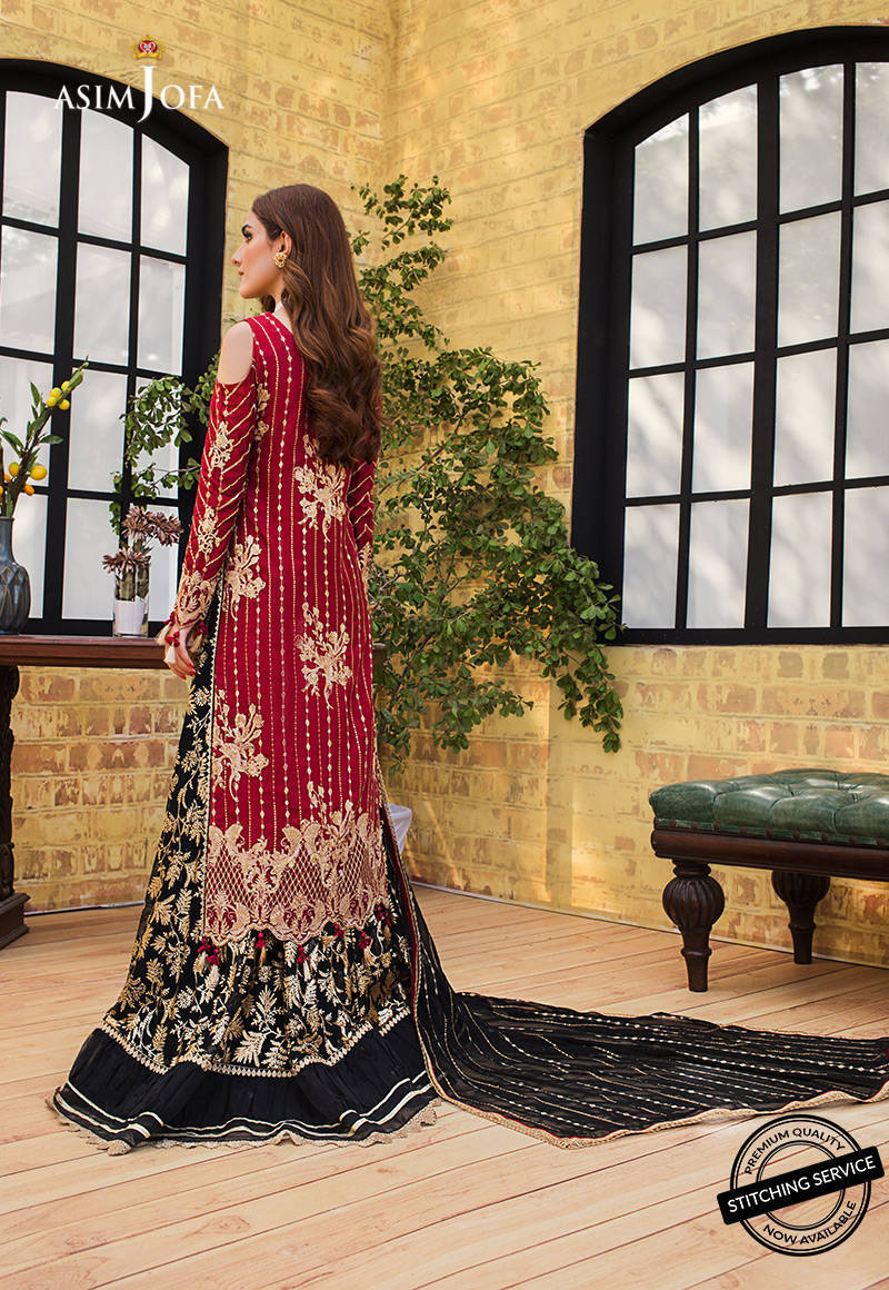 AJLE-11 | Asim Jofa Chiffon Collection 2021 Limited Edition | Unstitched Embroidered Chiffon Suits