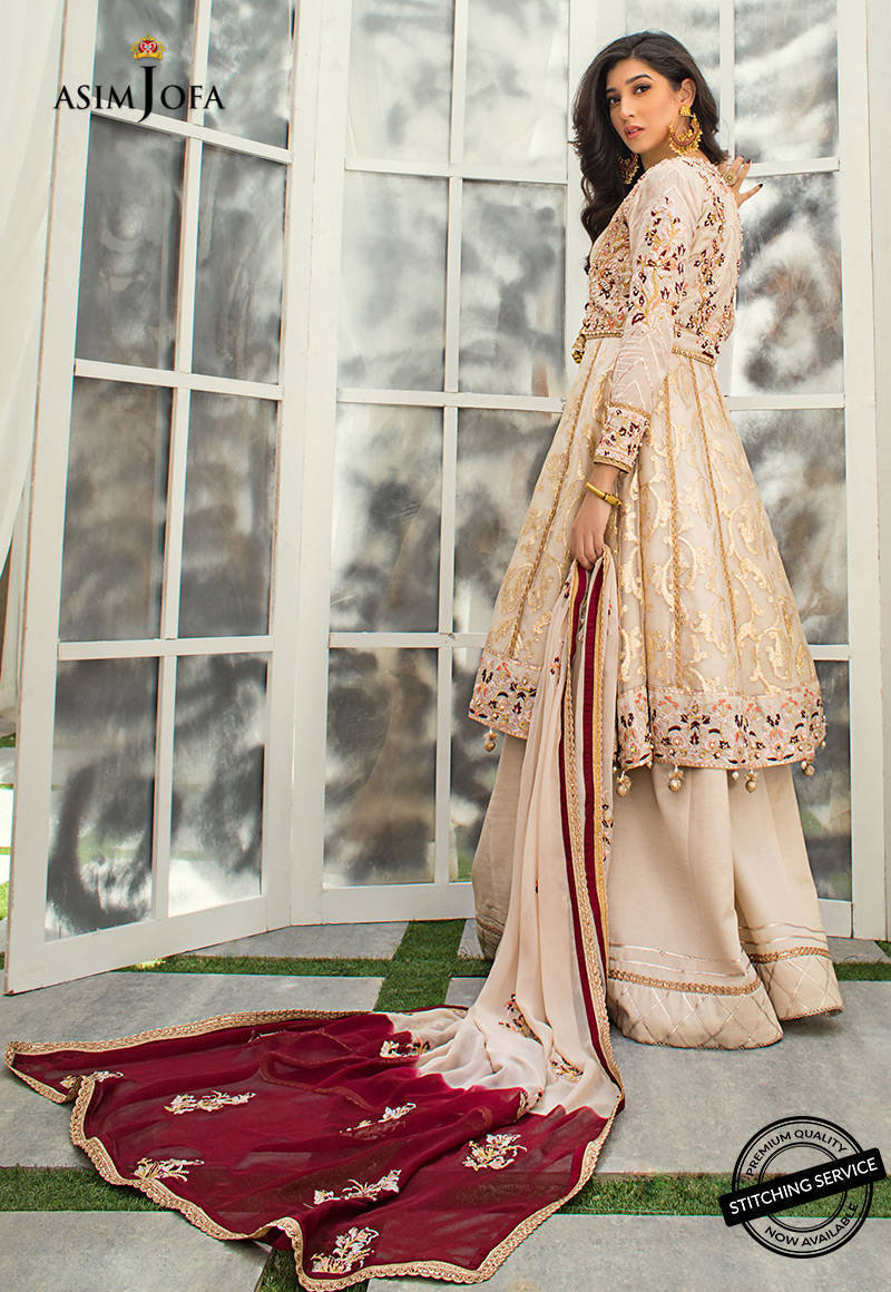 AJLE-10 | Asim Jofa Chiffon Collection 2021 Limited Edition | Unstitched Embroidered Chiffon Suits