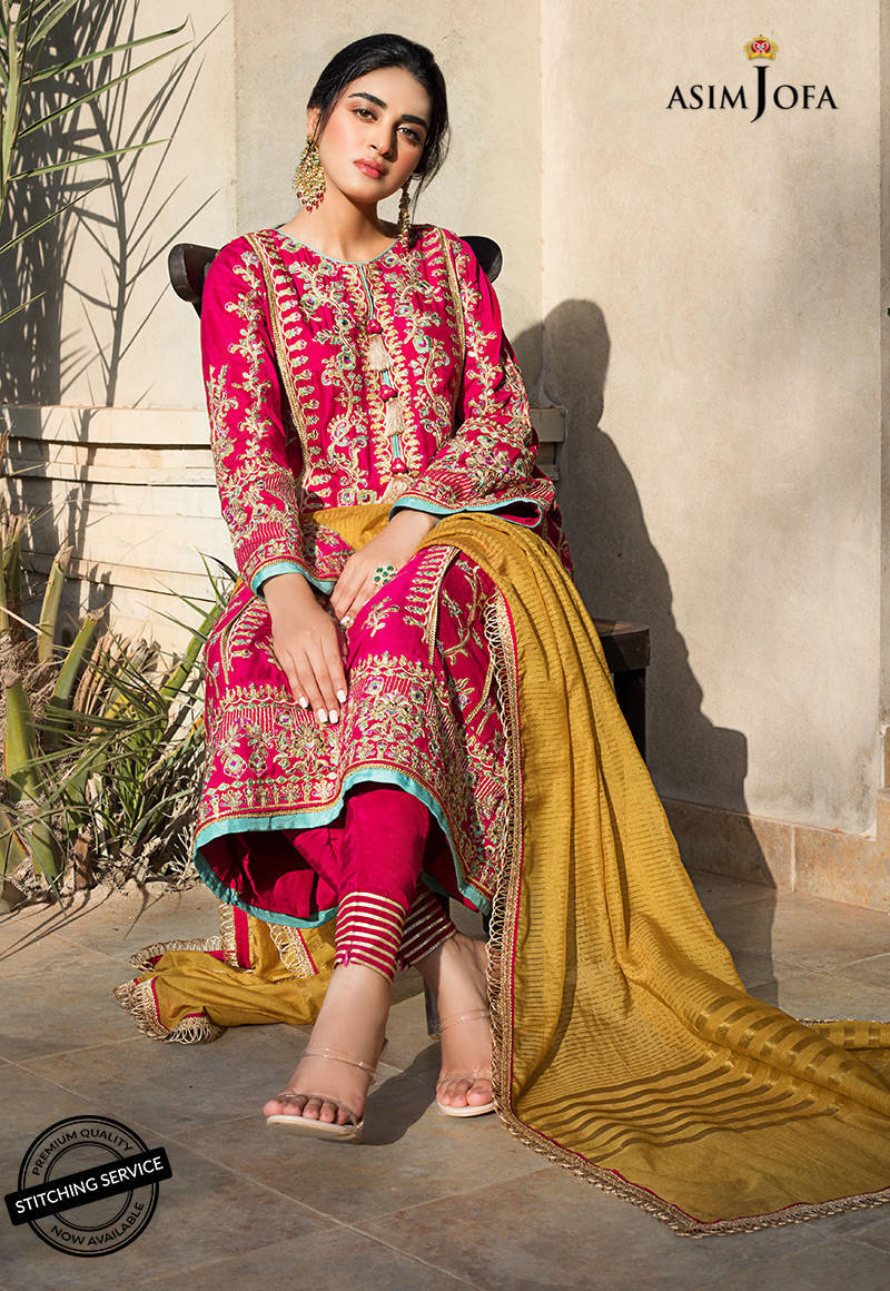 AJLE-05 | Asim Jofa Chiffon Collection 2021 Limited Edition | Unstitched Embroidered Chiffon Suits