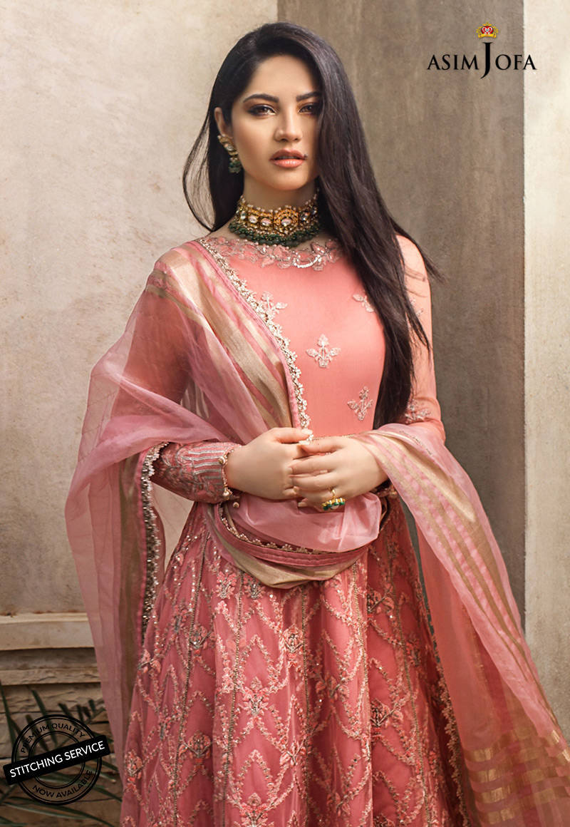 AJLE-04 | Asim Jofa Chiffon Collection 2021 Limited Edition | Unstitched Embroidered Chiffon Suits