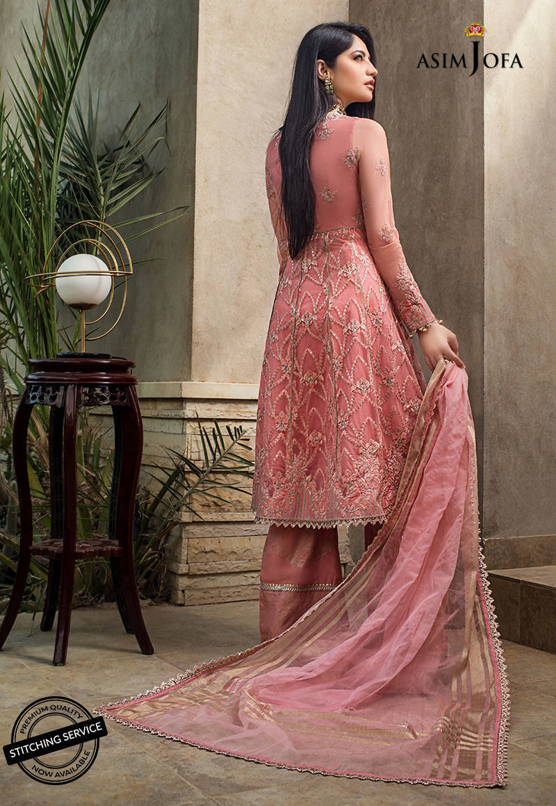 AJLE-04 | Asim Jofa Chiffon Collection 2021 Limited Edition | Unstitched Embroidered Chiffon Suits