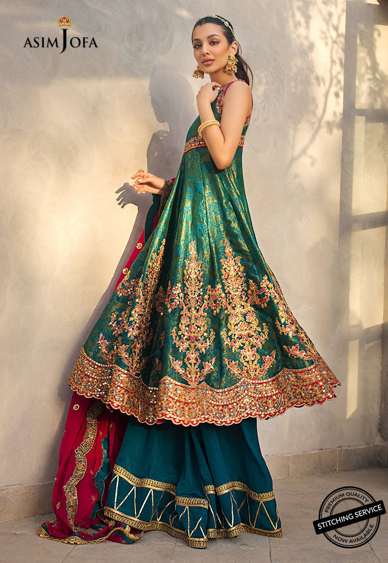 AJLE-03 | Asim Jofa Chiffon Collection 2021 Limited Edition | Unstitched Embroidered Chiffon Suits