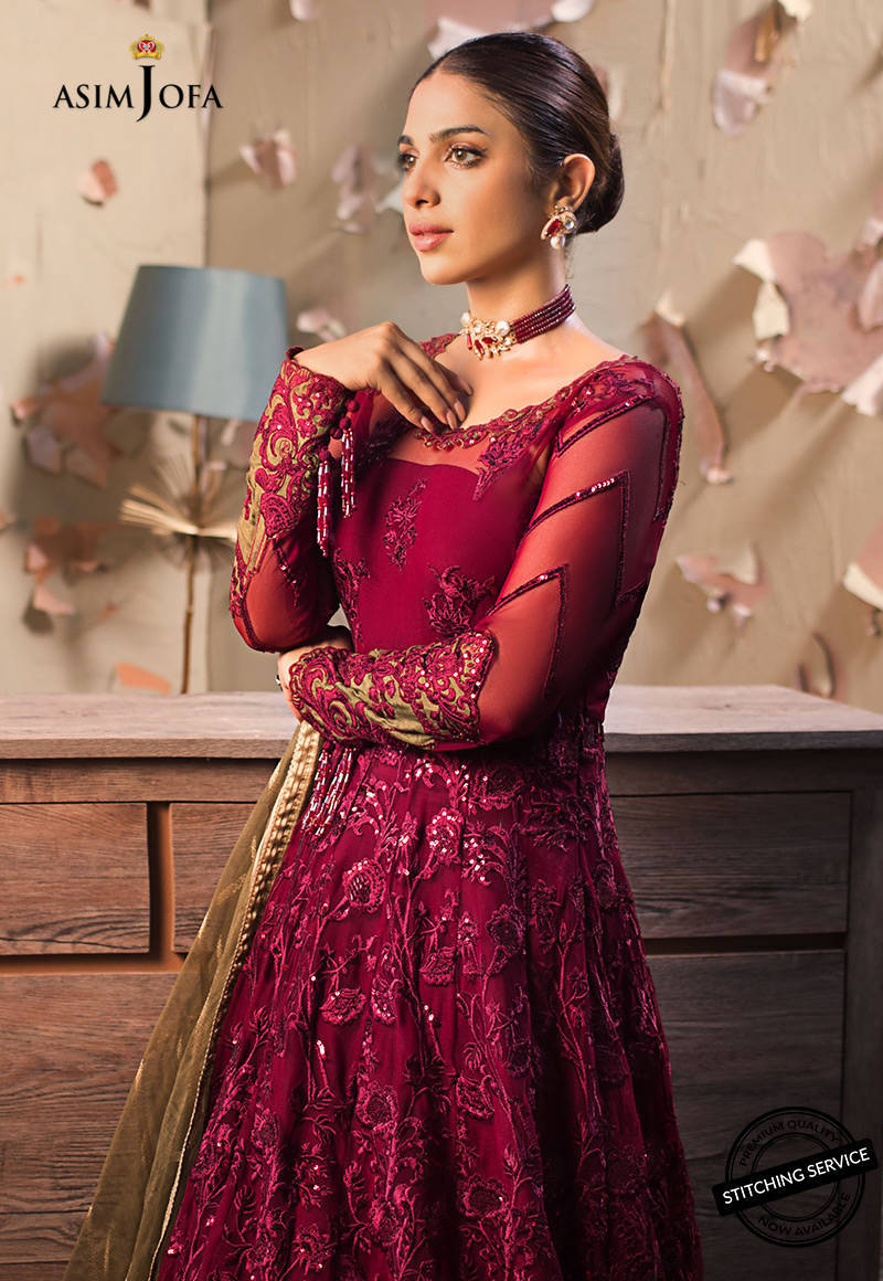 AJLE-01 | Asim Jofa Chiffon Collection 2021 Limited Edition | Unstitched Embroidered Chiffon Suits