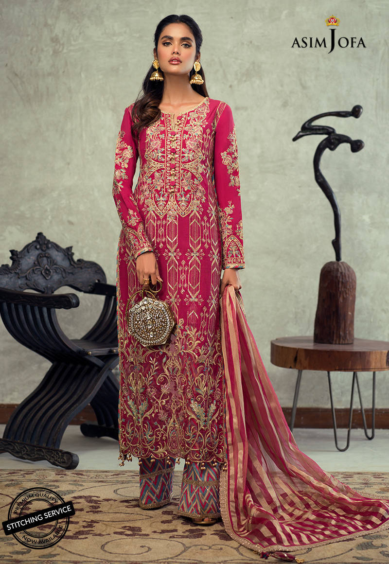 AJLE-23 | Asim Jofa Chiffon Collection 2021 Limited Edition Vol 2 | Unstitched Embroidered Chiffon Suits