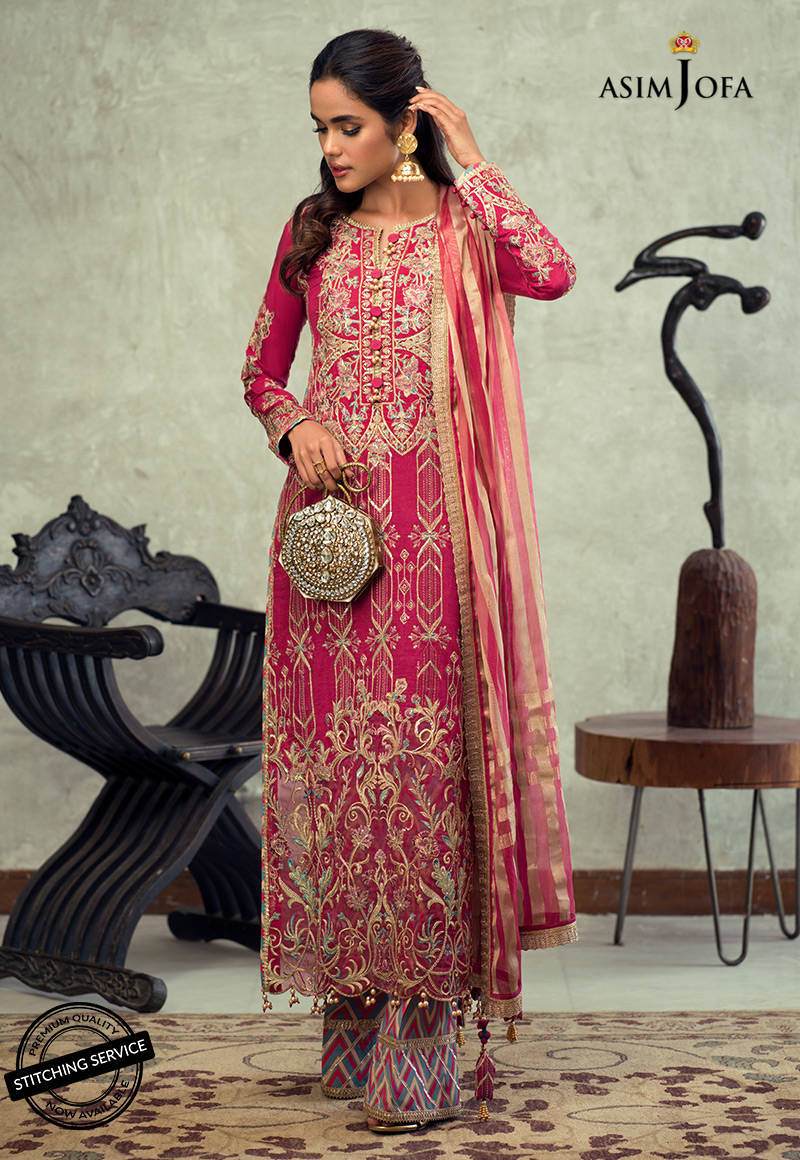 AJLE-23 | Asim Jofa Chiffon Collection 2021 Limited Edition Vol 2 | Unstitched Embroidered Chiffon Suits