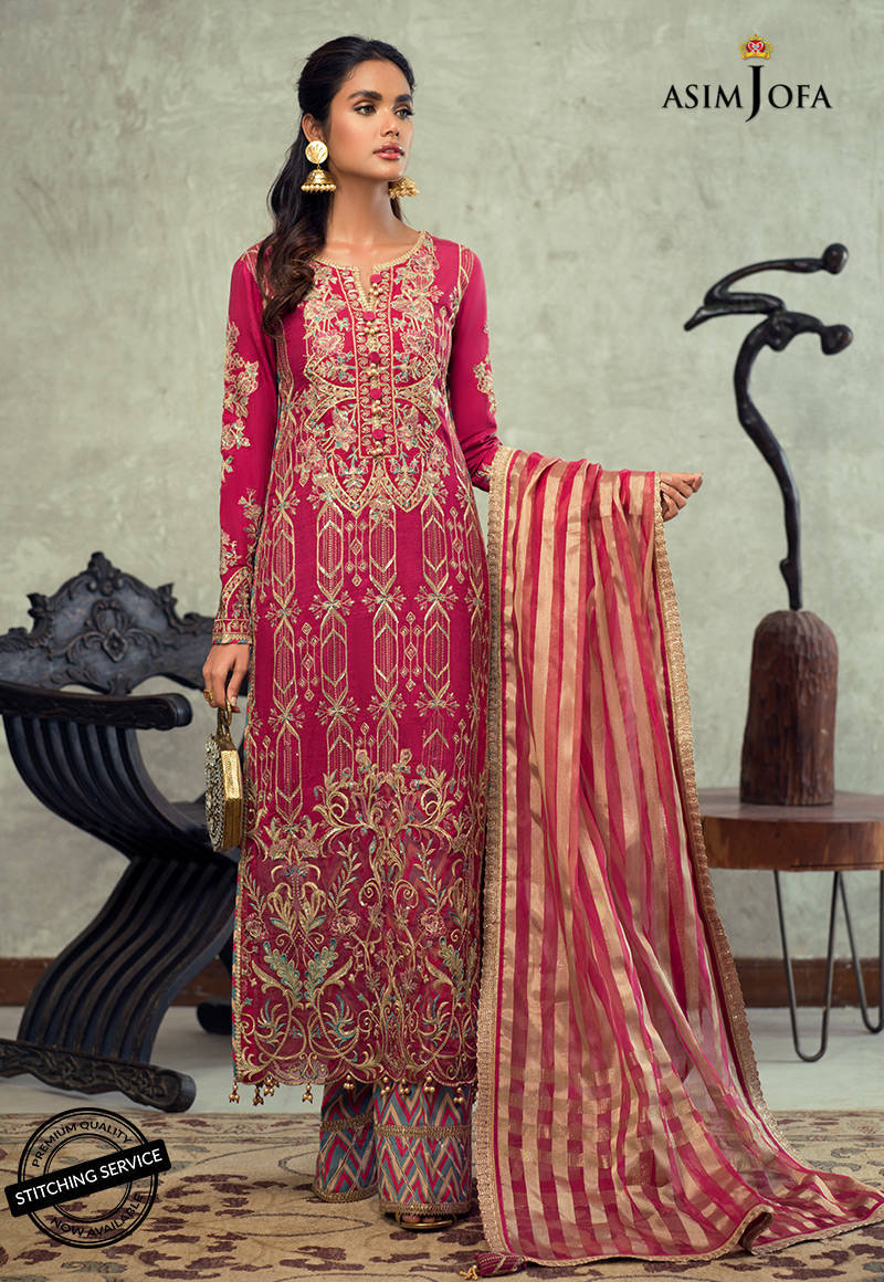 AJLE-23 | Asim Jofa Chiffon Collection 2021 Limited Edition Vol 2 | Unstitched Embroidered Chiffon Suits