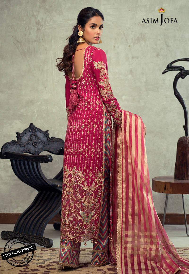 AJLE-23 | Asim Jofa Chiffon Collection 2021 Limited Edition Vol 2 | Unstitched Embroidered Chiffon Suits