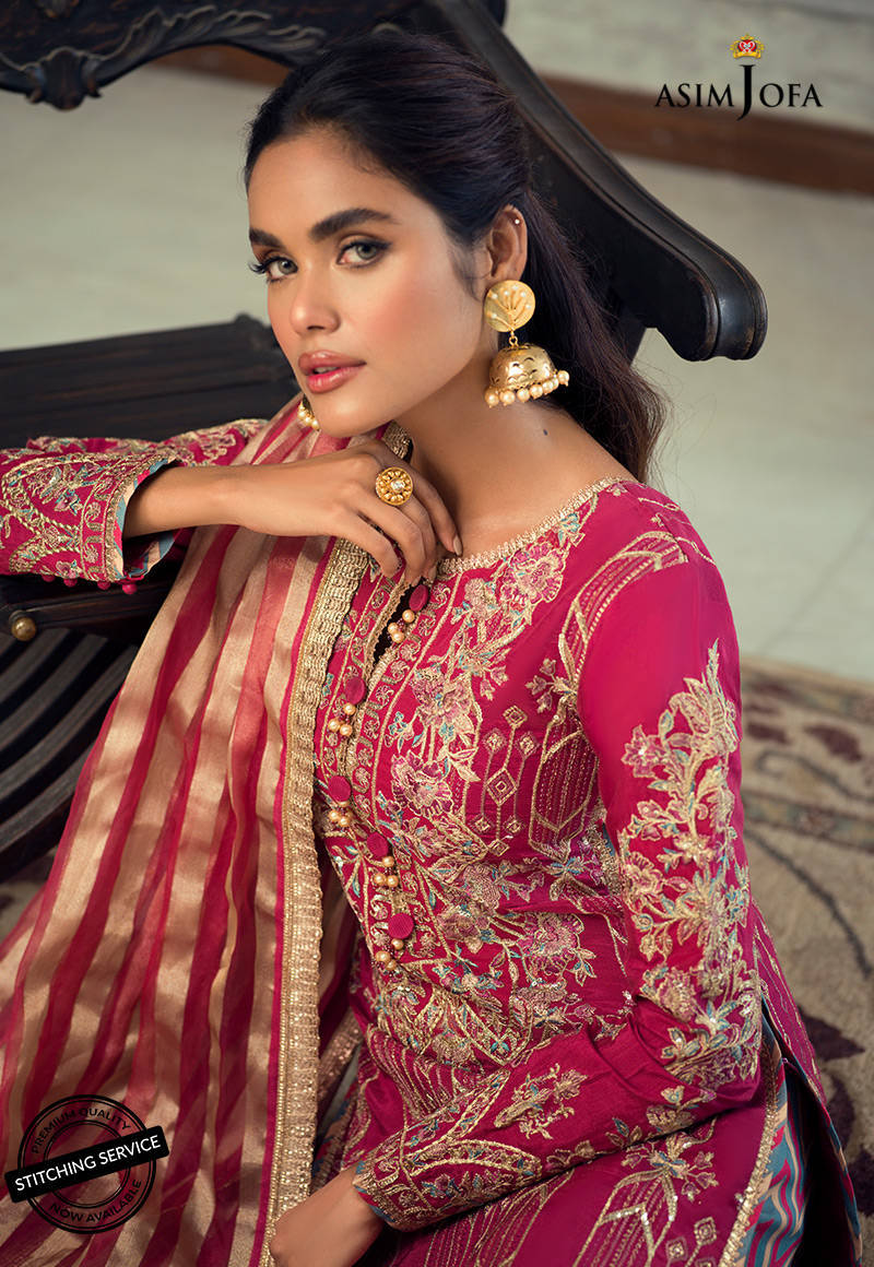 AJLE-23 | Asim Jofa Chiffon Collection 2021 Limited Edition Vol 2 | Unstitched Embroidered Chiffon Suits