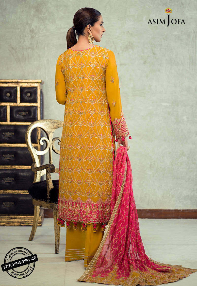 AJLE-19 | Asim Jofa Chiffon Collection 2021 Limited Edition Vol 2 | Unstitched Embroidered Chiffon Suits