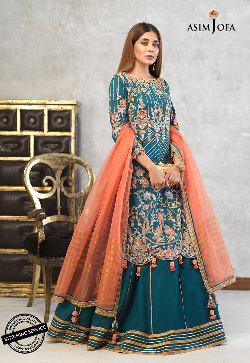 AJLE-18 | Asim Jofa Chiffon Collection 2021 Limited Edition Vol 2 | Unstitched Embroidered Chiffon Suits