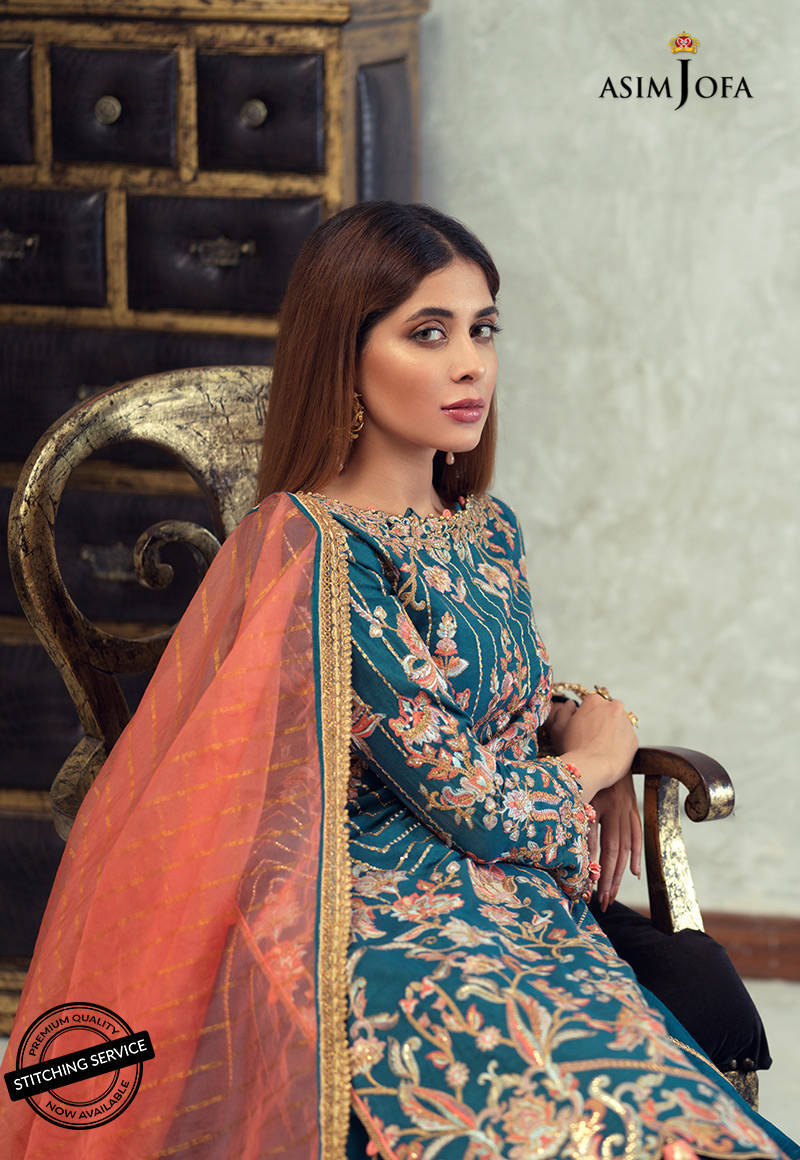 AJLE-18 | Asim Jofa Chiffon Collection 2021 Limited Edition Vol 2 | Unstitched Embroidered Chiffon Suits