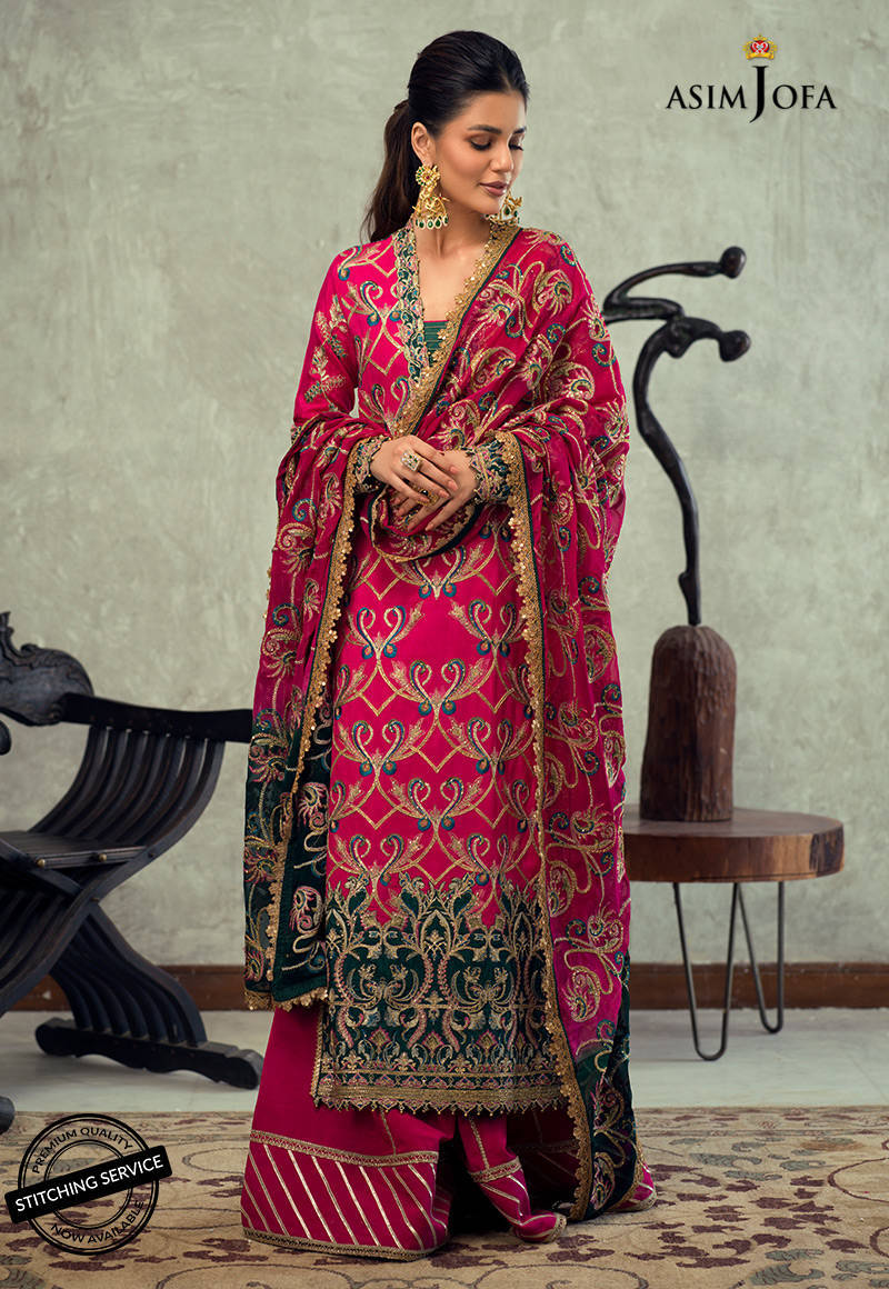 AJLE-17 | Asim Jofa Chiffon Collection 2021 Limited Edition Vol 2 | Unstitched Embroidered Chiffon Suits