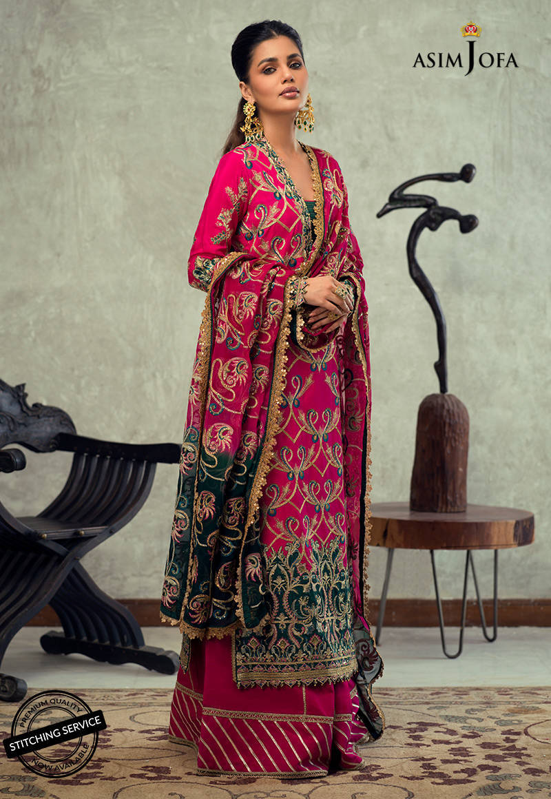 AJLE-17 | Asim Jofa Chiffon Collection 2021 Limited Edition Vol 2 | Unstitched Embroidered Chiffon Suits